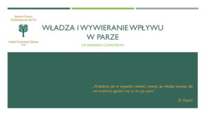 Read more about the article Warsztat w ramach Studium Pomocy Psychologicznej dla Par